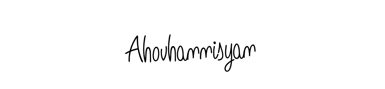 Design your own signature with our free online signature maker. With this signature software, you can create a handwritten (Angelique-Rose-font-FFP) signature for name Ahovhannisyan. Ahovhannisyan signature style 5 images and pictures png