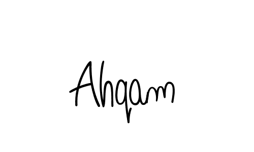 You should practise on your own different ways (Angelique-Rose-font-FFP) to write your name (Ahqam) in signature. don't let someone else do it for you. Ahqam signature style 5 images and pictures png