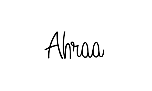 Use a signature maker to create a handwritten signature online. With this signature software, you can design (Angelique-Rose-font-FFP) your own signature for name Ahraa. Ahraa signature style 5 images and pictures png