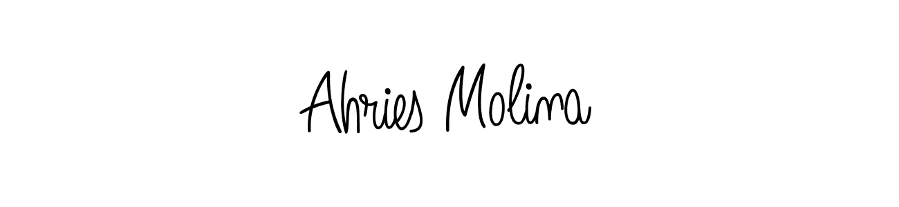 Create a beautiful signature design for name Ahries Molina. With this signature (Angelique-Rose-font-FFP) fonts, you can make a handwritten signature for free. Ahries Molina signature style 5 images and pictures png