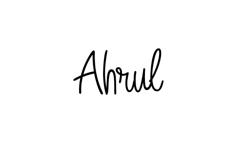 Make a beautiful signature design for name Ahrul. With this signature (Angelique-Rose-font-FFP) style, you can create a handwritten signature for free. Ahrul signature style 5 images and pictures png