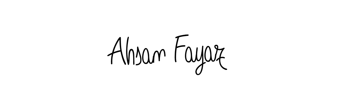 Use a signature maker to create a handwritten signature online. With this signature software, you can design (Angelique-Rose-font-FFP) your own signature for name Ahsan Fayaz. Ahsan Fayaz signature style 5 images and pictures png