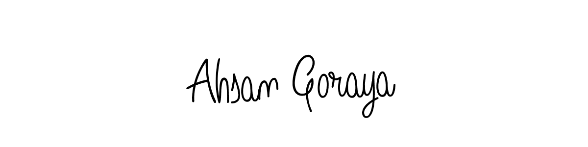 Design your own signature with our free online signature maker. With this signature software, you can create a handwritten (Angelique-Rose-font-FFP) signature for name Ahsan Goraya. Ahsan Goraya signature style 5 images and pictures png