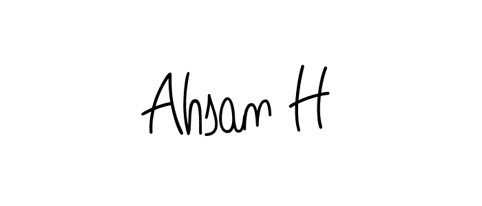 Ahsan H stylish signature style. Best Handwritten Sign (Angelique-Rose-font-FFP) for my name. Handwritten Signature Collection Ideas for my name Ahsan H. Ahsan H signature style 5 images and pictures png