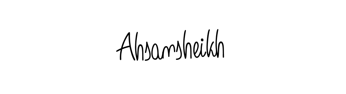 Use a signature maker to create a handwritten signature online. With this signature software, you can design (Angelique-Rose-font-FFP) your own signature for name Ahsansheikh. Ahsansheikh signature style 5 images and pictures png