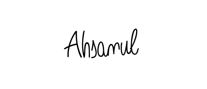 Make a beautiful signature design for name Ahsanul. With this signature (Angelique-Rose-font-FFP) style, you can create a handwritten signature for free. Ahsanul signature style 5 images and pictures png