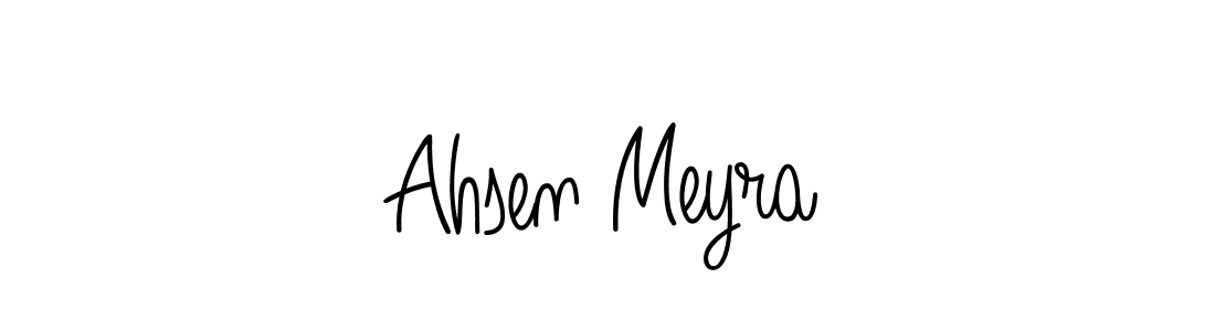 How to Draw Ahsen Meyra signature style? Angelique-Rose-font-FFP is a latest design signature styles for name Ahsen Meyra. Ahsen Meyra signature style 5 images and pictures png