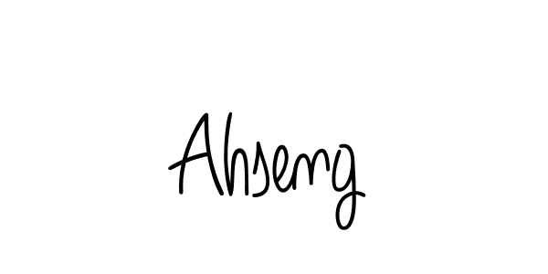 Design your own signature with our free online signature maker. With this signature software, you can create a handwritten (Angelique-Rose-font-FFP) signature for name Ahseng. Ahseng signature style 5 images and pictures png