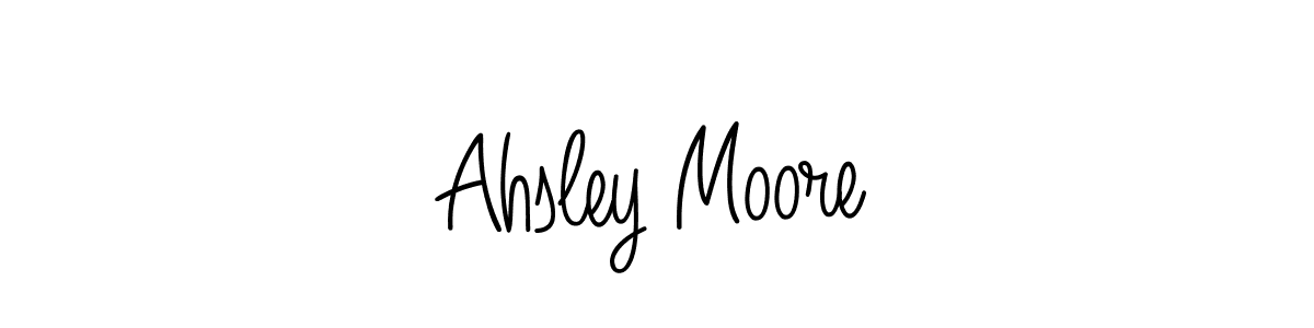 Angelique-Rose-font-FFP is a professional signature style that is perfect for those who want to add a touch of class to their signature. It is also a great choice for those who want to make their signature more unique. Get Ahsley Moore name to fancy signature for free. Ahsley Moore signature style 5 images and pictures png