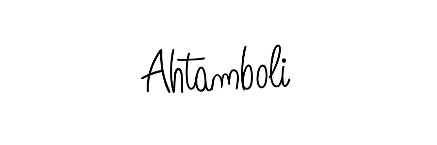 The best way (Angelique-Rose-font-FFP) to make a short signature is to pick only two or three words in your name. The name Ahtamboli include a total of six letters. For converting this name. Ahtamboli signature style 5 images and pictures png