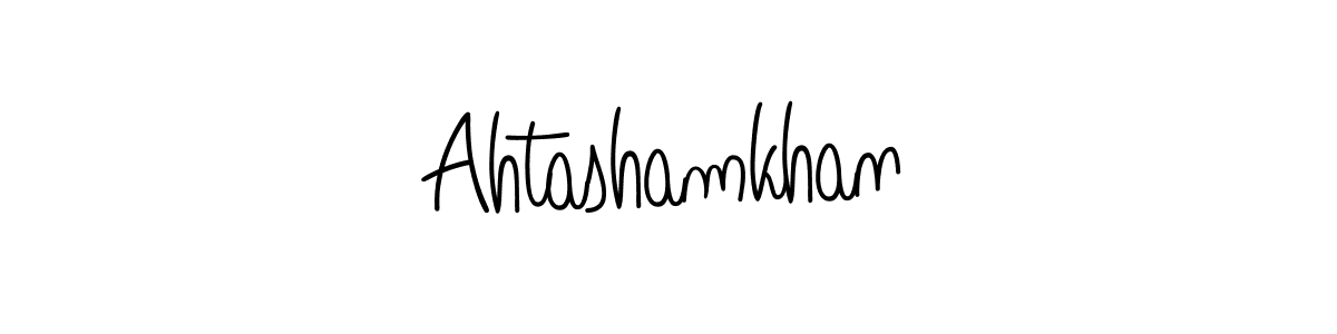 Use a signature maker to create a handwritten signature online. With this signature software, you can design (Angelique-Rose-font-FFP) your own signature for name Ahtashamkhan. Ahtashamkhan signature style 5 images and pictures png
