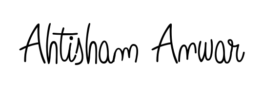 Try this chic Ahtisham Anwar handwritten sign style. Using Angelique-Rose-font-FFP font elements, it gives your name a sleek, memorable identity. Ahtisham Anwar signature style 5 images and pictures png