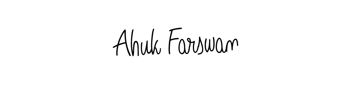 Here are the top 10 professional signature styles for the name Ahuk Farswan. These are the best autograph styles you can use for your name. Ahuk Farswan signature style 5 images and pictures png