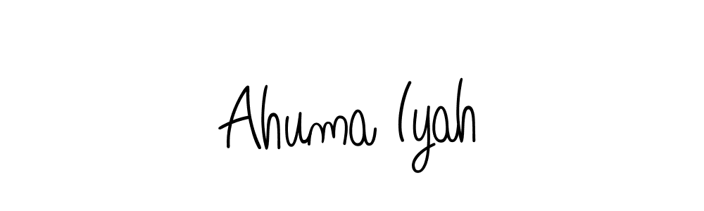 Use a signature maker to create a handwritten signature online. With this signature software, you can design (Angelique-Rose-font-FFP) your own signature for name Ahuma Iyah. Ahuma Iyah signature style 5 images and pictures png