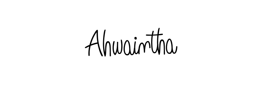 Use a signature maker to create a handwritten signature online. With this signature software, you can design (Angelique-Rose-font-FFP) your own signature for name Ahwaintha. Ahwaintha signature style 5 images and pictures png