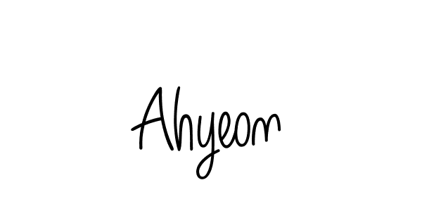 Ahyeon stylish signature style. Best Handwritten Sign (Angelique-Rose-font-FFP) for my name. Handwritten Signature Collection Ideas for my name Ahyeon. Ahyeon signature style 5 images and pictures png