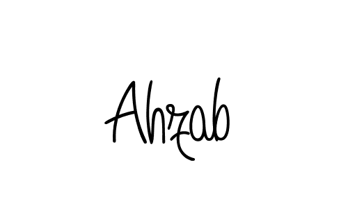 The best way (Angelique-Rose-font-FFP) to make a short signature is to pick only two or three words in your name. The name Ahzab include a total of six letters. For converting this name. Ahzab signature style 5 images and pictures png