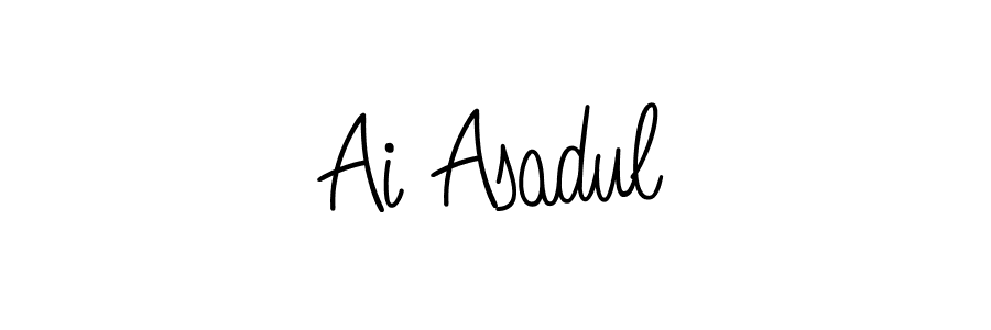 if you are searching for the best signature style for your name Ai Asadul. so please give up your signature search. here we have designed multiple signature styles  using Angelique-Rose-font-FFP. Ai Asadul signature style 5 images and pictures png