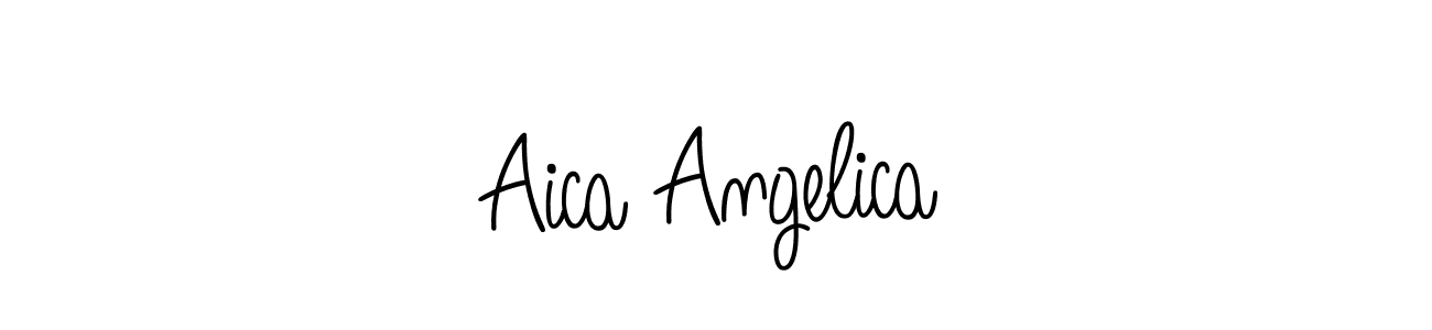 The best way (Angelique-Rose-font-FFP) to make a short signature is to pick only two or three words in your name. The name Aica Angelica include a total of six letters. For converting this name. Aica Angelica signature style 5 images and pictures png