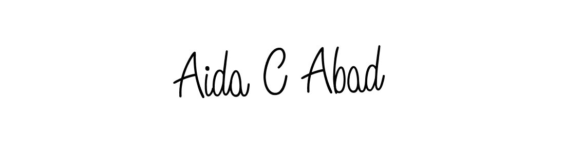 You should practise on your own different ways (Angelique-Rose-font-FFP) to write your name (Aida C Abad) in signature. don't let someone else do it for you. Aida C Abad signature style 5 images and pictures png