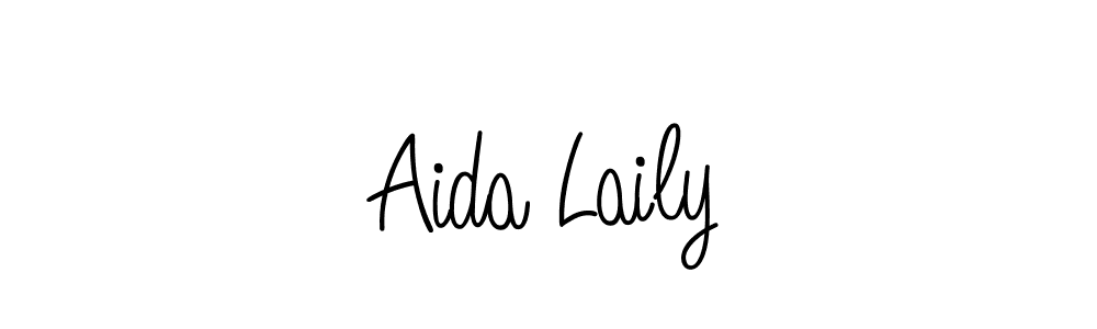 Design your own signature with our free online signature maker. With this signature software, you can create a handwritten (Angelique-Rose-font-FFP) signature for name Aida Laily. Aida Laily signature style 5 images and pictures png