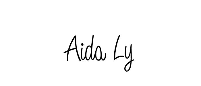 if you are searching for the best signature style for your name Aida Ly. so please give up your signature search. here we have designed multiple signature styles  using Angelique-Rose-font-FFP. Aida Ly signature style 5 images and pictures png