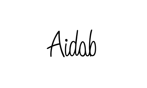 How to make Aidab name signature. Use Angelique-Rose-font-FFP style for creating short signs online. This is the latest handwritten sign. Aidab signature style 5 images and pictures png