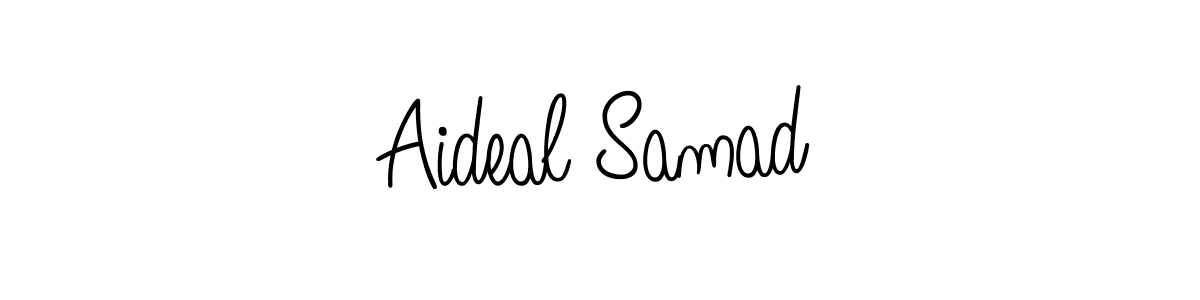 You should practise on your own different ways (Angelique-Rose-font-FFP) to write your name (Aideal Samad) in signature. don't let someone else do it for you. Aideal Samad signature style 5 images and pictures png