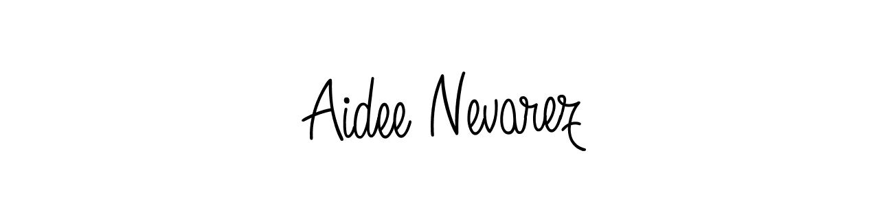 Aidee Nevarez stylish signature style. Best Handwritten Sign (Angelique-Rose-font-FFP) for my name. Handwritten Signature Collection Ideas for my name Aidee Nevarez. Aidee Nevarez signature style 5 images and pictures png