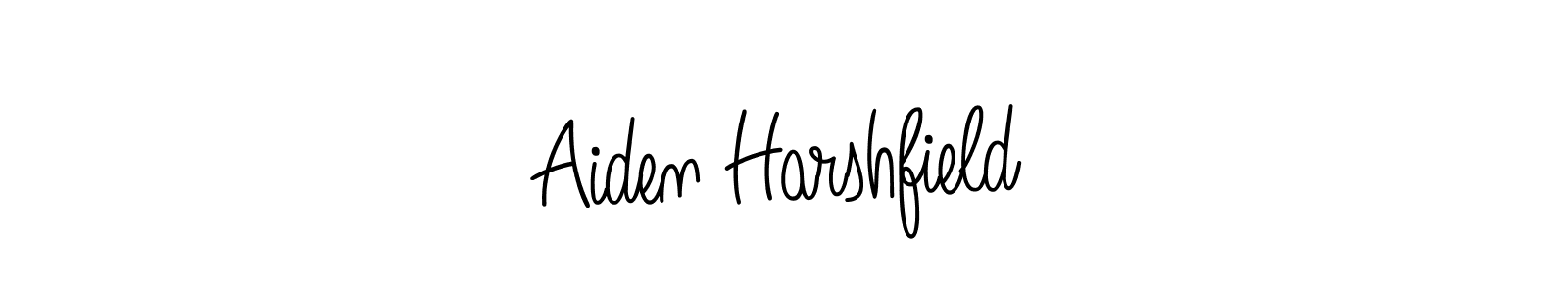 Make a beautiful signature design for name Aiden Harshfield. With this signature (Angelique-Rose-font-FFP) style, you can create a handwritten signature for free. Aiden Harshfield signature style 5 images and pictures png