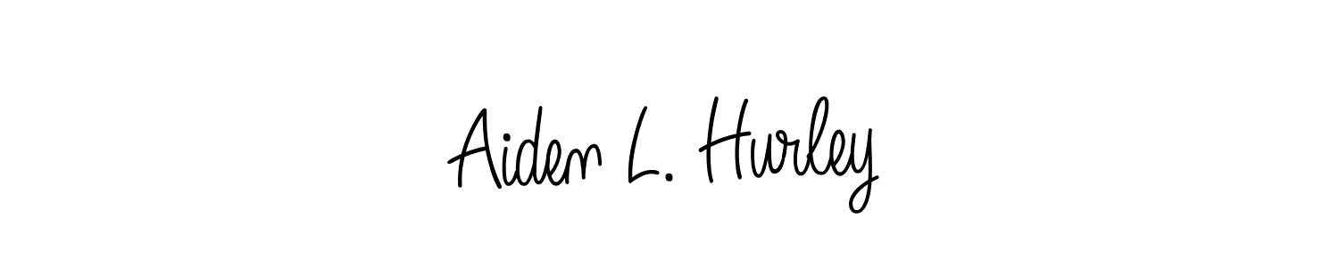 Make a beautiful signature design for name Aiden L. Hurley. With this signature (Angelique-Rose-font-FFP) style, you can create a handwritten signature for free. Aiden L. Hurley signature style 5 images and pictures png