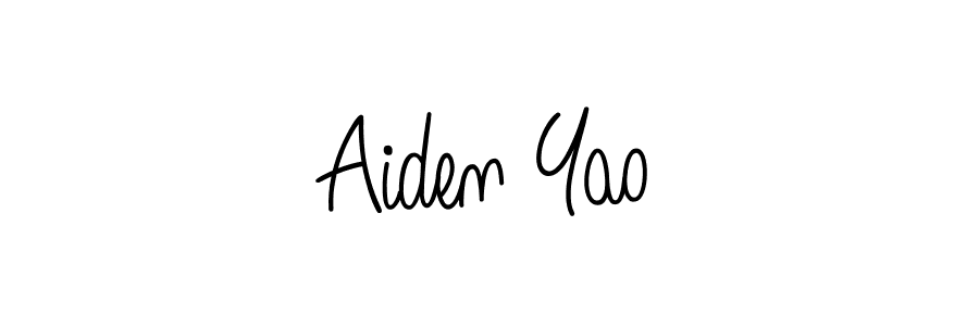 Aiden Yao stylish signature style. Best Handwritten Sign (Angelique-Rose-font-FFP) for my name. Handwritten Signature Collection Ideas for my name Aiden Yao. Aiden Yao signature style 5 images and pictures png