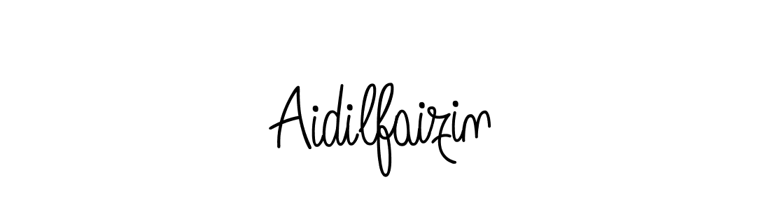 You should practise on your own different ways (Angelique-Rose-font-FFP) to write your name (Aidilfaizin) in signature. don't let someone else do it for you. Aidilfaizin signature style 5 images and pictures png