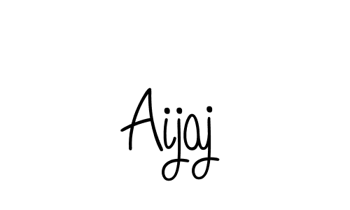 How to make Aijaj name signature. Use Angelique-Rose-font-FFP style for creating short signs online. This is the latest handwritten sign. Aijaj signature style 5 images and pictures png