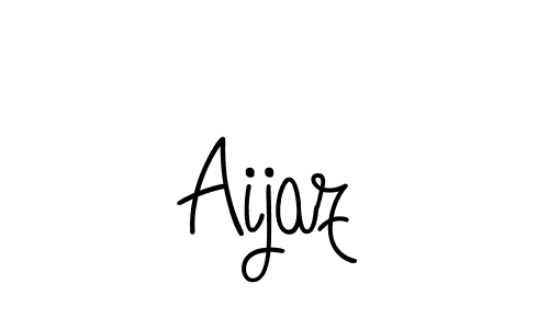 Design your own signature with our free online signature maker. With this signature software, you can create a handwritten (Angelique-Rose-font-FFP) signature for name Aijaz. Aijaz signature style 5 images and pictures png