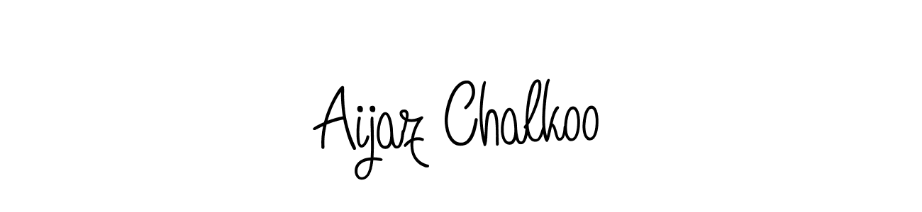 How to make Aijaz Chalkoo name signature. Use Angelique-Rose-font-FFP style for creating short signs online. This is the latest handwritten sign. Aijaz Chalkoo signature style 5 images and pictures png