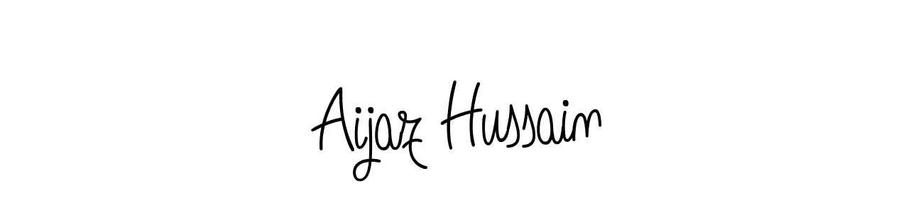 Use a signature maker to create a handwritten signature online. With this signature software, you can design (Angelique-Rose-font-FFP) your own signature for name Aijaz Hussain. Aijaz Hussain signature style 5 images and pictures png