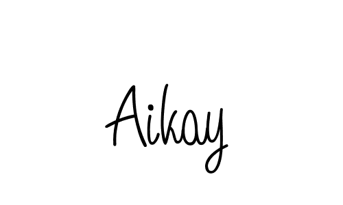 You should practise on your own different ways (Angelique-Rose-font-FFP) to write your name (Aikay) in signature. don't let someone else do it for you. Aikay signature style 5 images and pictures png