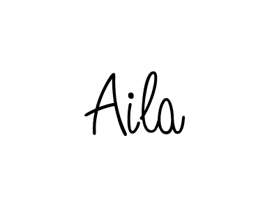 Make a beautiful signature design for name Aila. With this signature (Angelique-Rose-font-FFP) style, you can create a handwritten signature for free. Aila signature style 5 images and pictures png