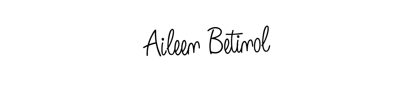 How to make Aileen Betinol signature? Angelique-Rose-font-FFP is a professional autograph style. Create handwritten signature for Aileen Betinol name. Aileen Betinol signature style 5 images and pictures png