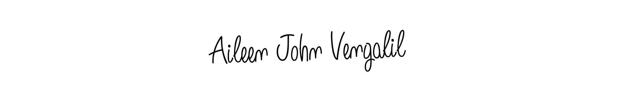 Use a signature maker to create a handwritten signature online. With this signature software, you can design (Angelique-Rose-font-FFP) your own signature for name Aileen John Vengalil. Aileen John Vengalil signature style 5 images and pictures png