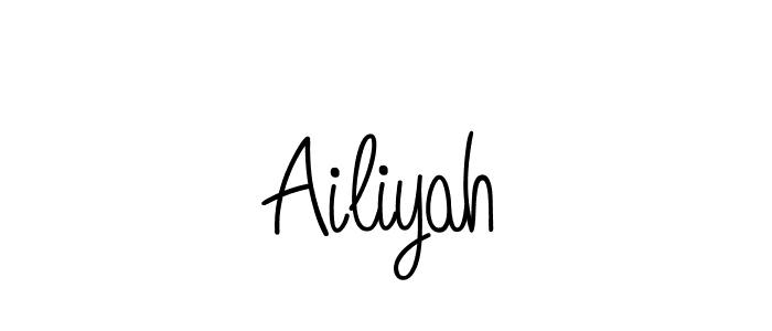 Design your own signature with our free online signature maker. With this signature software, you can create a handwritten (Angelique-Rose-font-FFP) signature for name Ailiyah. Ailiyah signature style 5 images and pictures png