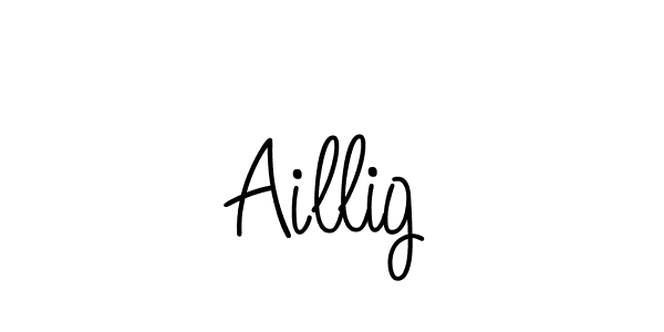 Use a signature maker to create a handwritten signature online. With this signature software, you can design (Angelique-Rose-font-FFP) your own signature for name Aillig. Aillig signature style 5 images and pictures png