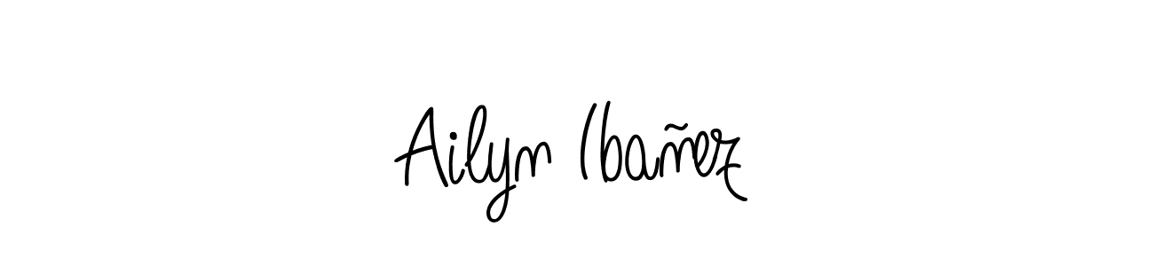 Use a signature maker to create a handwritten signature online. With this signature software, you can design (Angelique-Rose-font-FFP) your own signature for name Ailyn Ibañez. Ailyn Ibañez signature style 5 images and pictures png