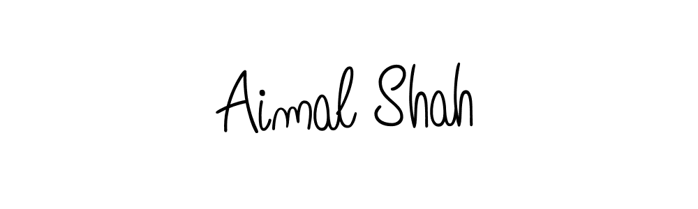 You should practise on your own different ways (Angelique-Rose-font-FFP) to write your name (Aimal Shah) in signature. don't let someone else do it for you. Aimal Shah signature style 5 images and pictures png