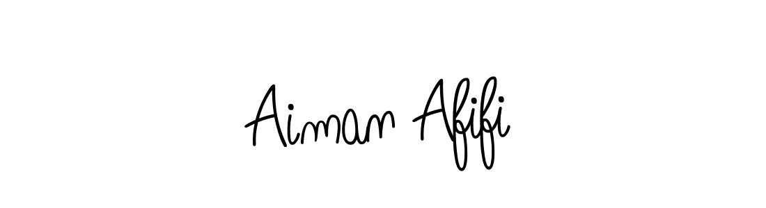 How to make Aiman Afifi name signature. Use Angelique-Rose-font-FFP style for creating short signs online. This is the latest handwritten sign. Aiman Afifi signature style 5 images and pictures png