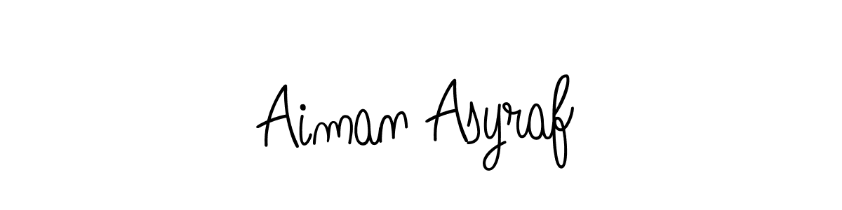 Aiman Asyraf stylish signature style. Best Handwritten Sign (Angelique-Rose-font-FFP) for my name. Handwritten Signature Collection Ideas for my name Aiman Asyraf. Aiman Asyraf signature style 5 images and pictures png