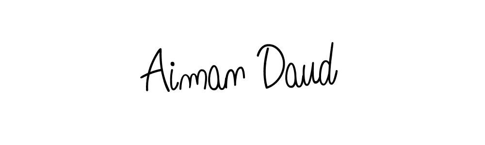 Design your own signature with our free online signature maker. With this signature software, you can create a handwritten (Angelique-Rose-font-FFP) signature for name Aiman Daud. Aiman Daud signature style 5 images and pictures png