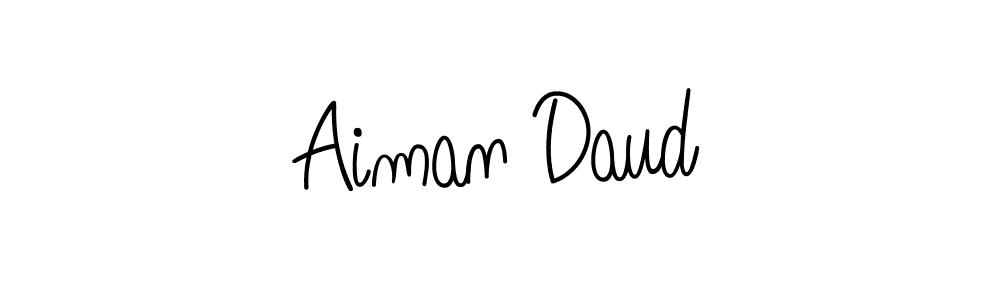 Design your own signature with our free online signature maker. With this signature software, you can create a handwritten (Angelique-Rose-font-FFP) signature for name Aiman Daud. Aiman Daud signature style 5 images and pictures png