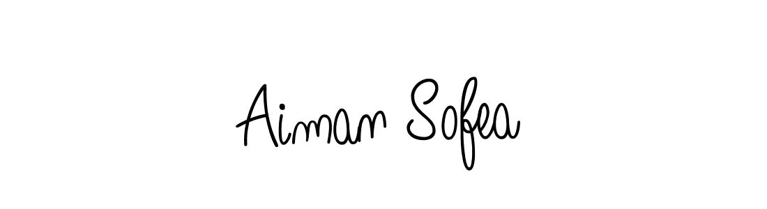 Aiman Sofea stylish signature style. Best Handwritten Sign (Angelique-Rose-font-FFP) for my name. Handwritten Signature Collection Ideas for my name Aiman Sofea. Aiman Sofea signature style 5 images and pictures png